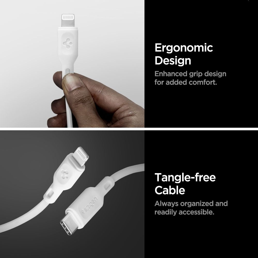 Spigen DuraSync MFi Lightning Cable 2-Pack 100cm White