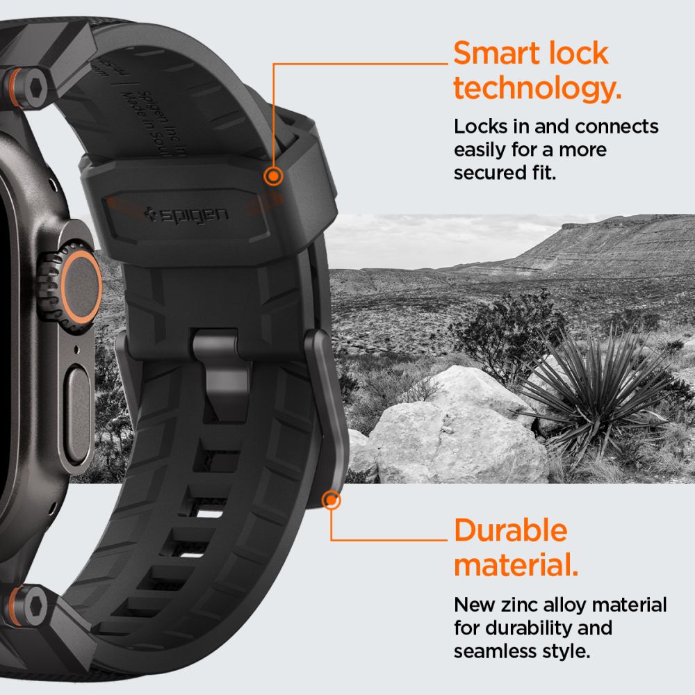 Spigen DuraPro Armor for Apple Watch 6 / 7 / 8 / 9 / 10 / SE / Ultra 1 / 2 (44 / 45 / 46 / 49mm) Black