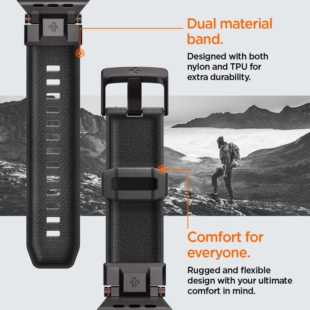 Spigen DuraPro Armor for Apple Watch 6 / 7 / 8 / 9 / 10 / SE / Ultra 1 / 2 (44 / 45 / 46 / 49mm) Black