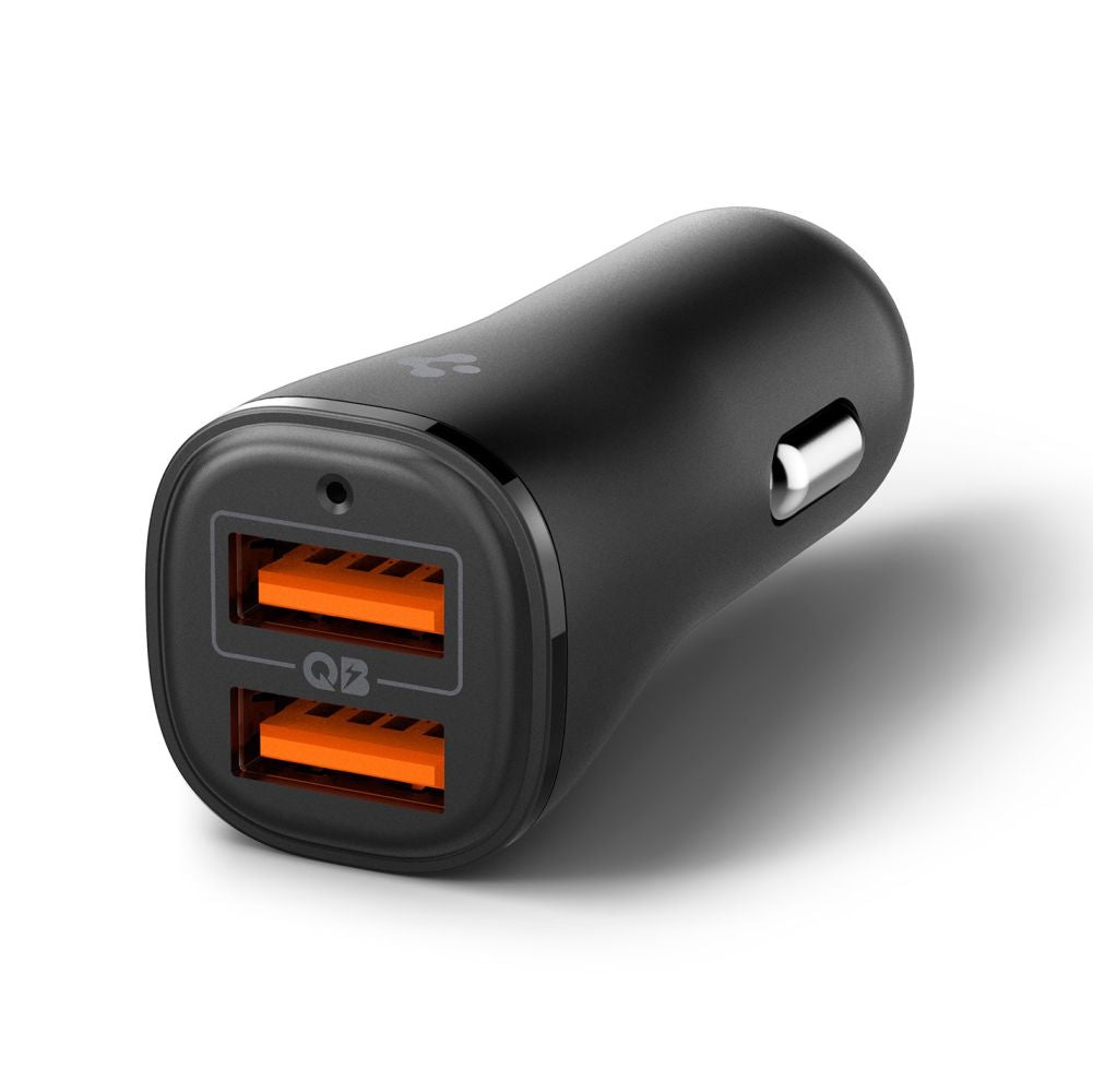 Spigen Essential EV302 2-Port 30W Car Charger Black
