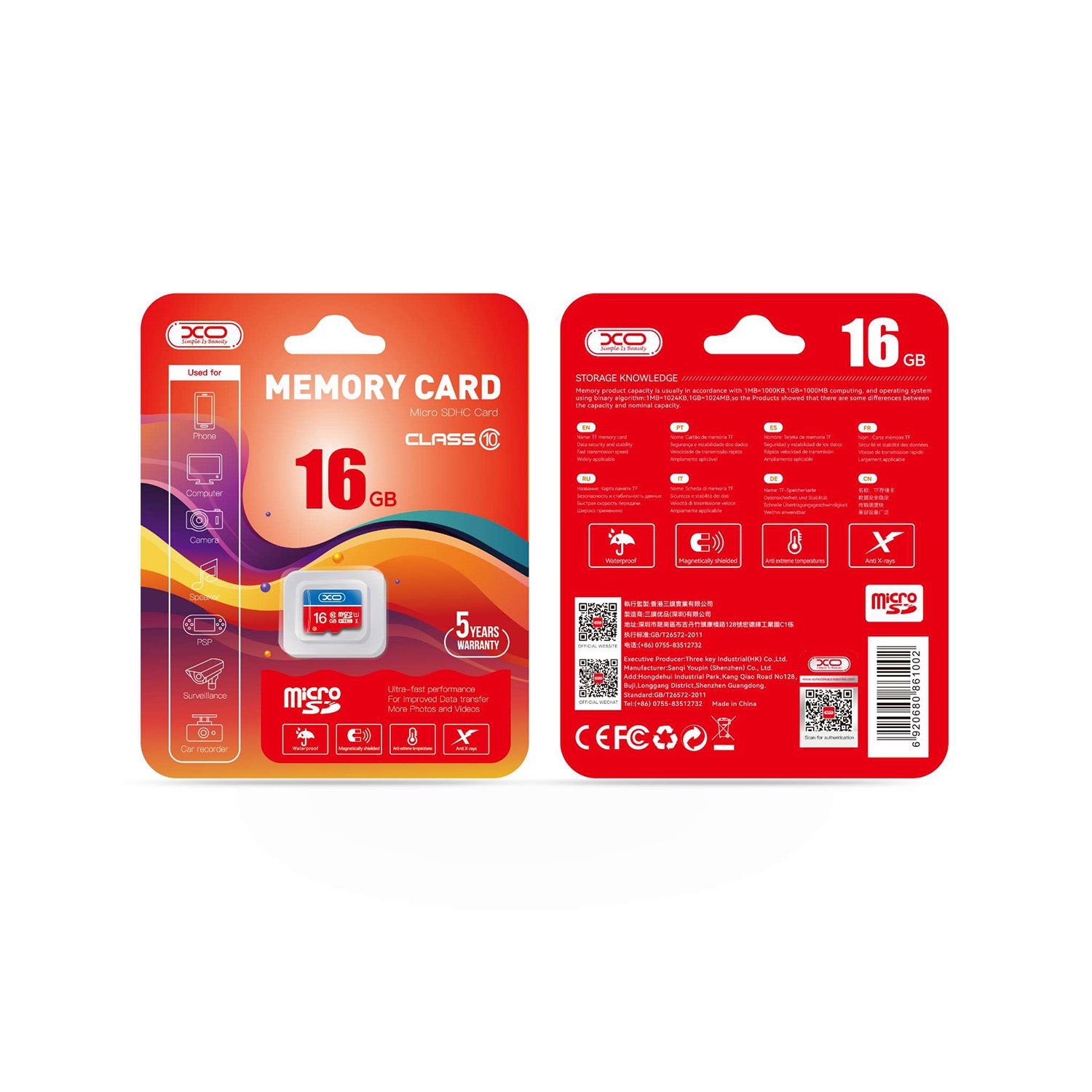 Carte mémoire XO microSDHC 16GB classe 10