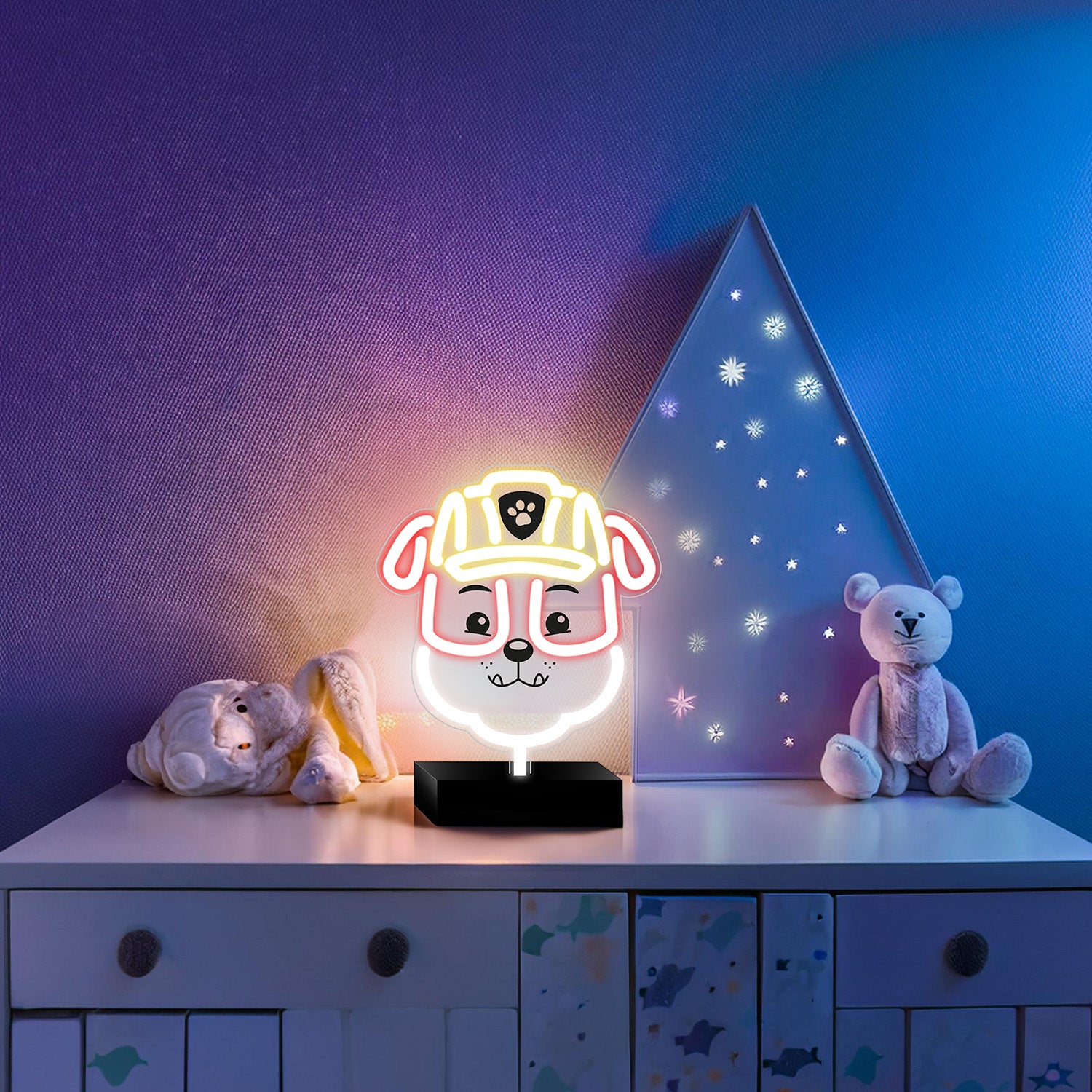 Néon LED sur socle Paw Patrol - Rubble OW-120446