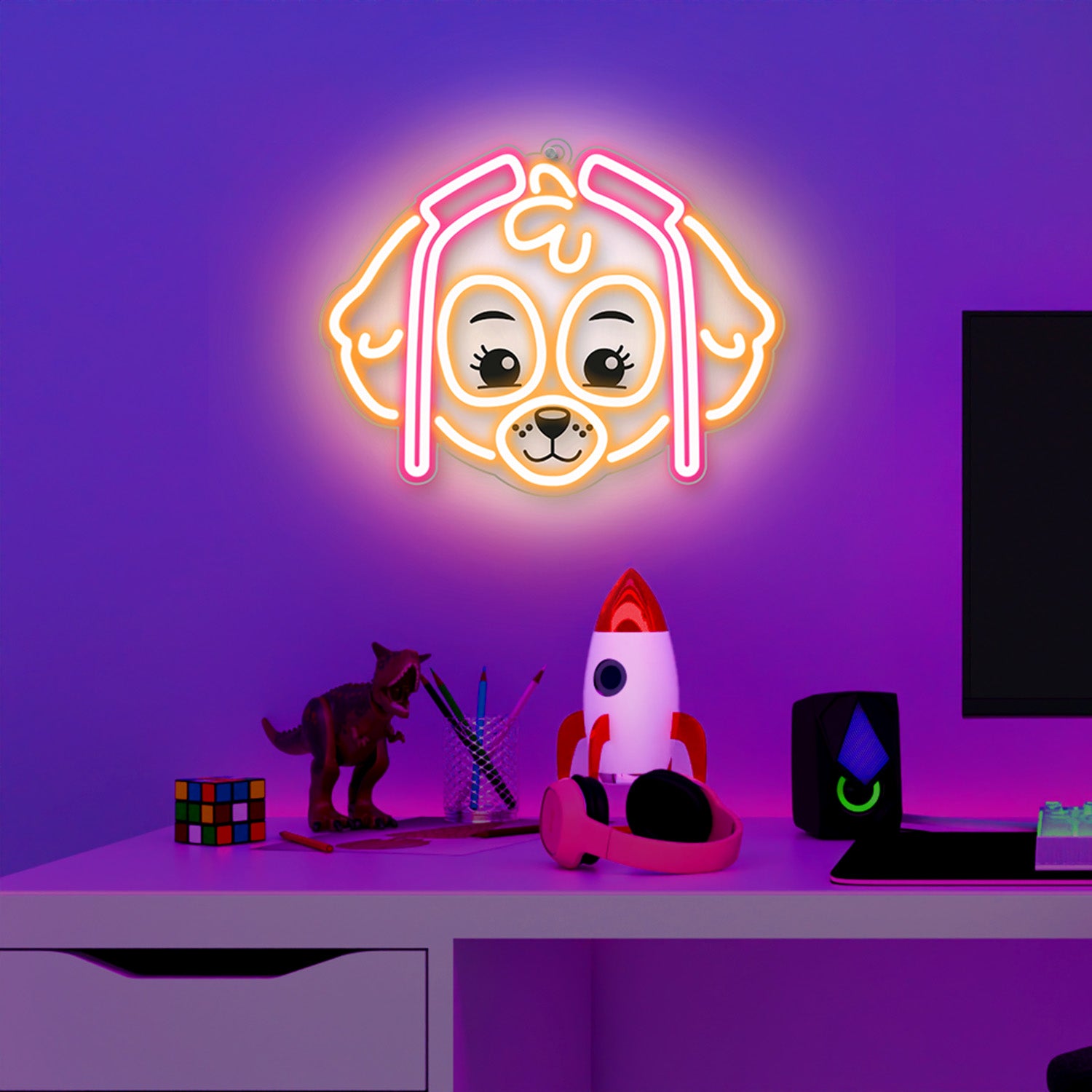 Néon LED Paw Patrol sur plexiglas - Skye OW-130546