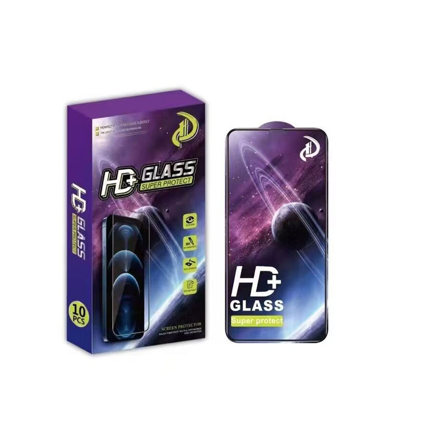 Tempered glass 9D for Samsung Galaxy A07 4G black frame 10in1