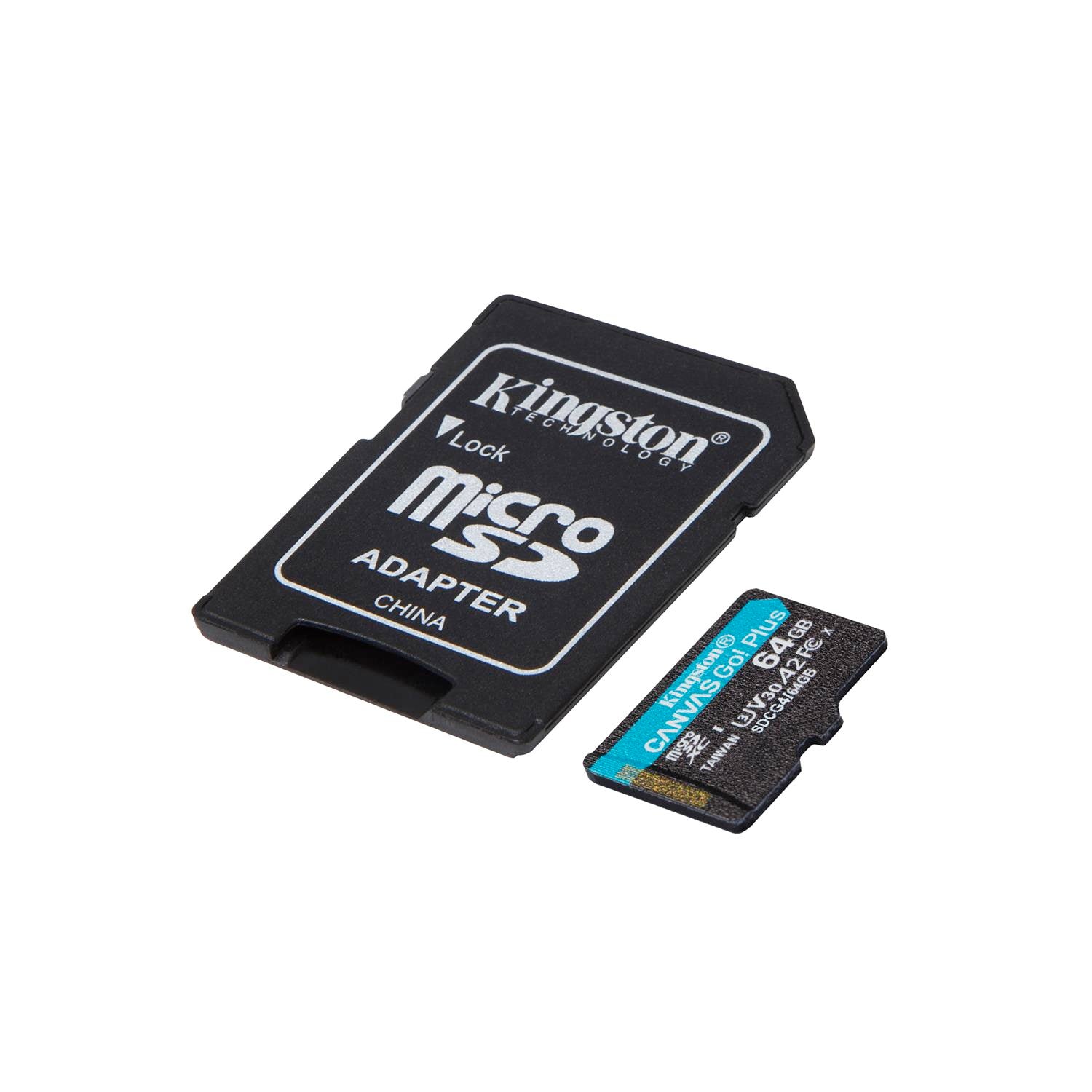 Kingston memory card 64GB microSDXC Canvas Go Plus Gen4 200MB/s A2 U3 V30 + adapter