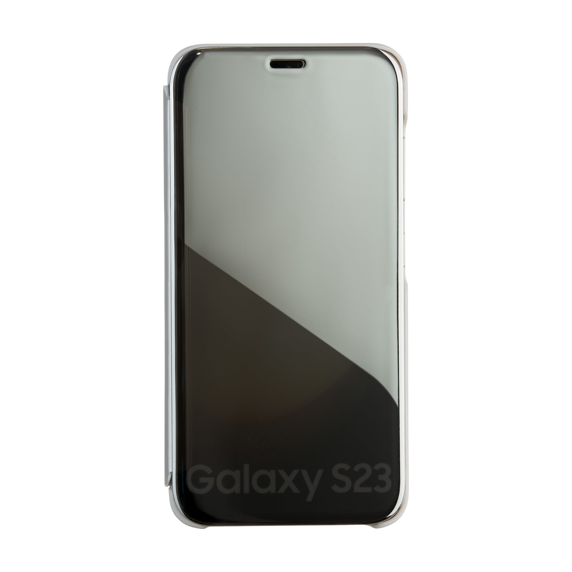 Fold Mirror View Case for Samsung Galaxy A14 4G / A14 5G silver
