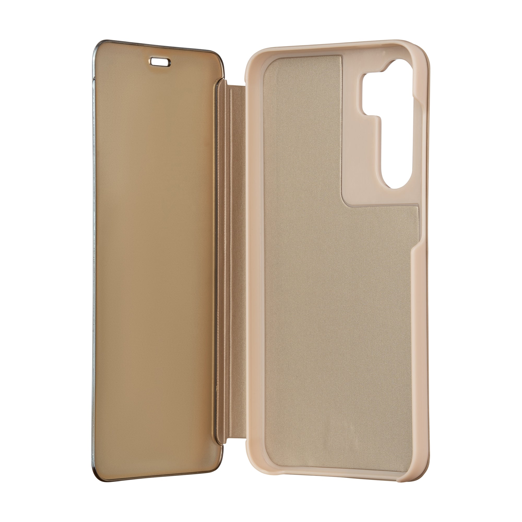 Fold Mirror View Case for Samsung Galaxy A14 4G / A14 5G gold