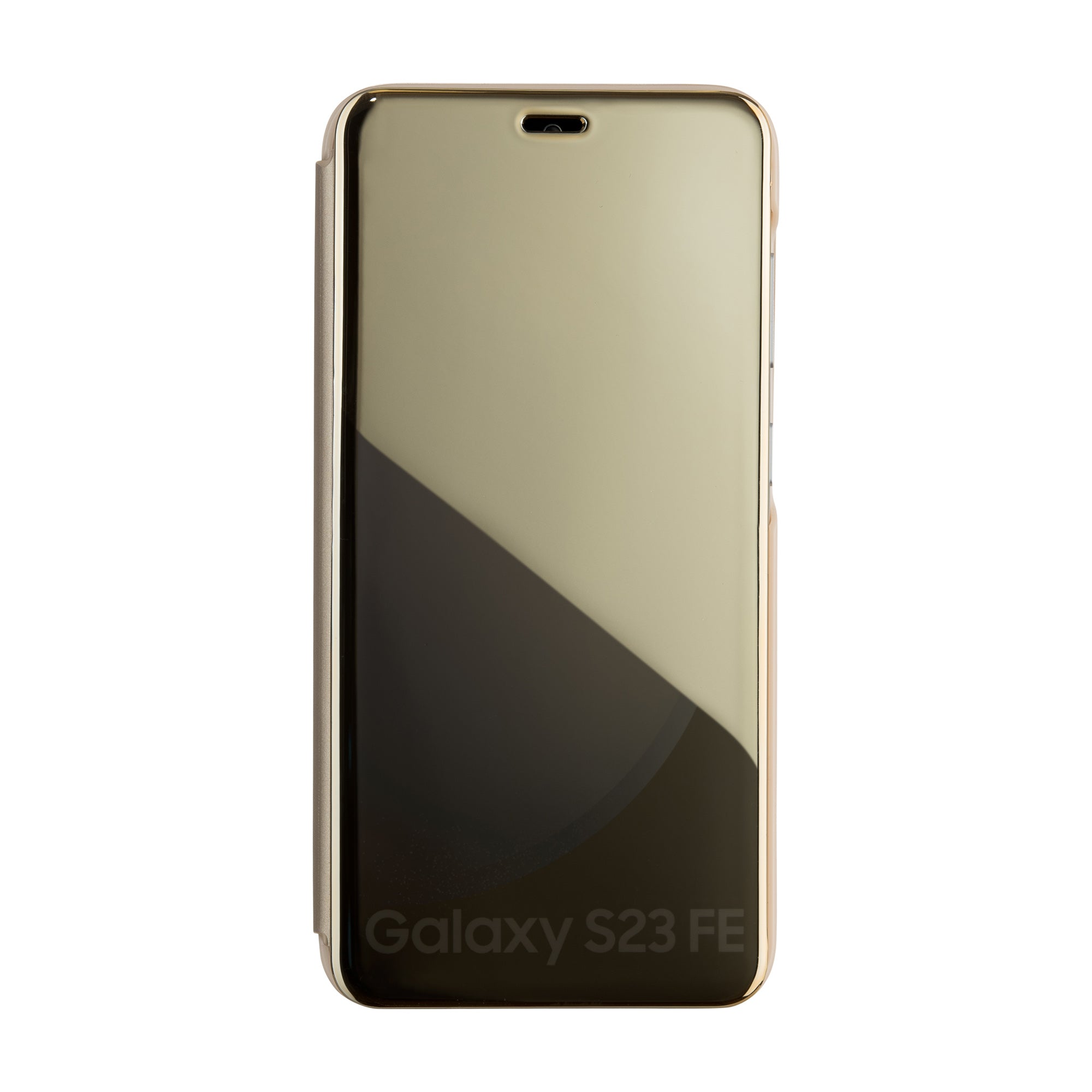 Fold Mirror View Case for Samsung Galaxy A14 4G / A14 5G gold
