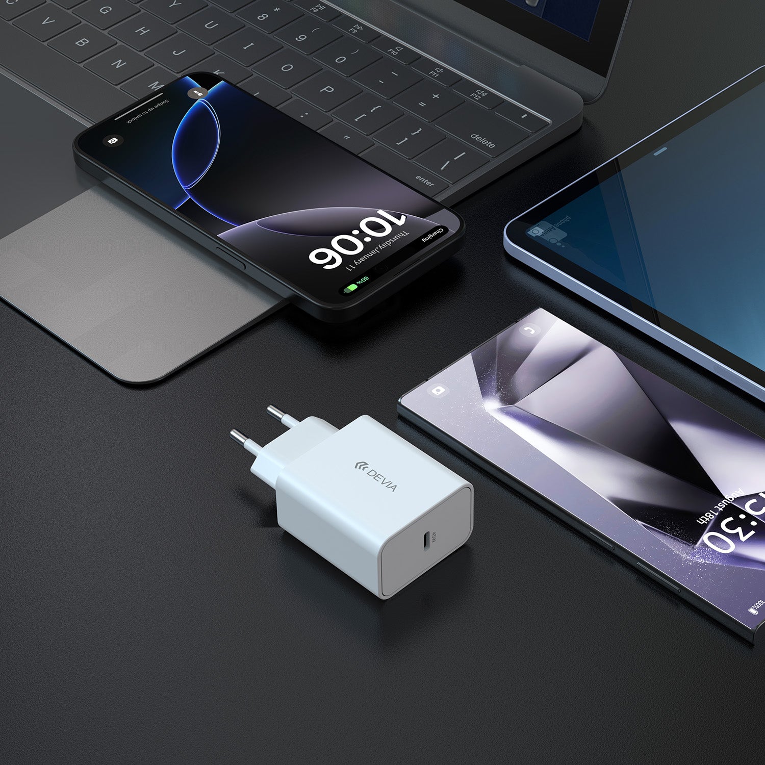 Devia wall charger Rocket PD 45W 1x USB-C white