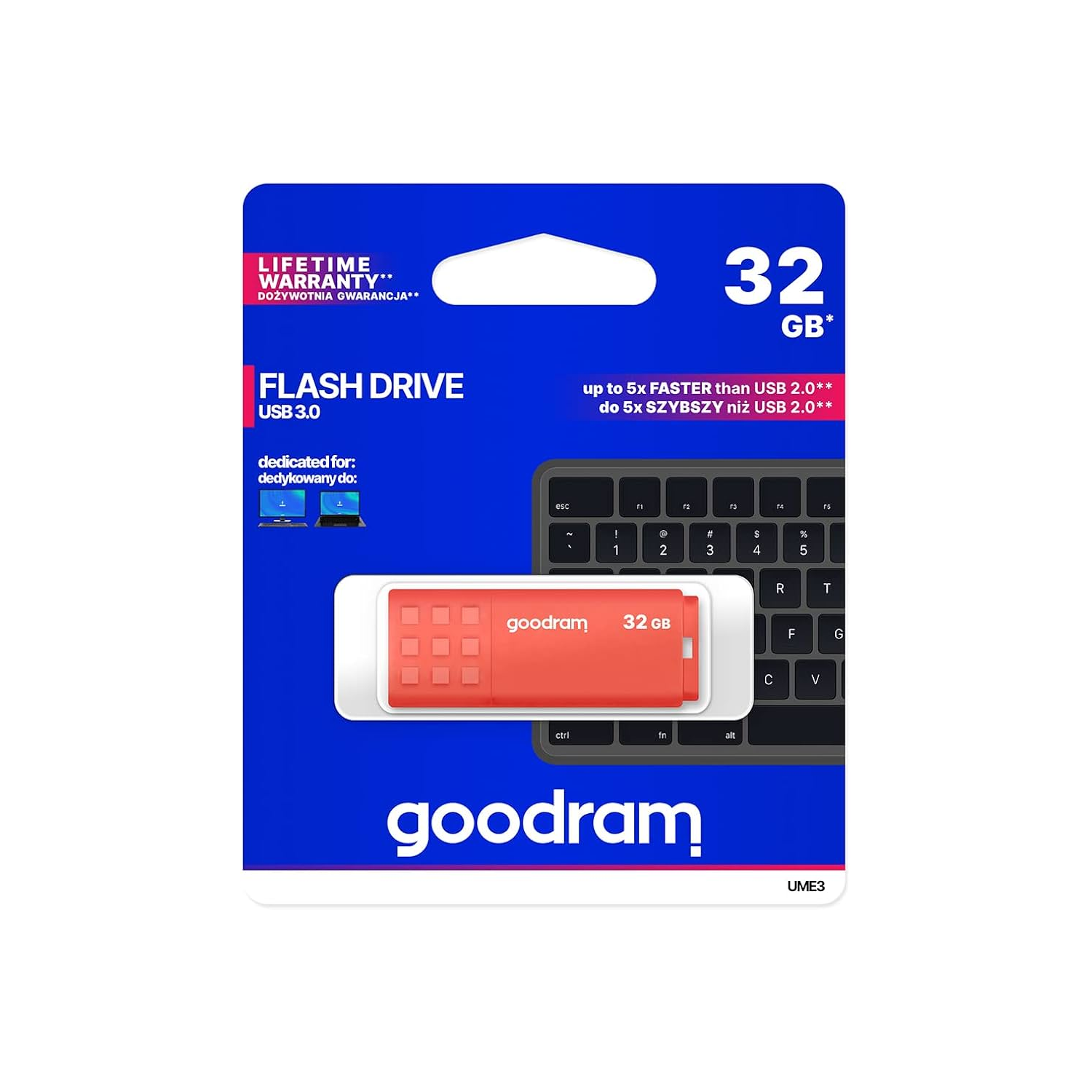GoodRam pendrive 32GB UME3 USB 3.0 orange