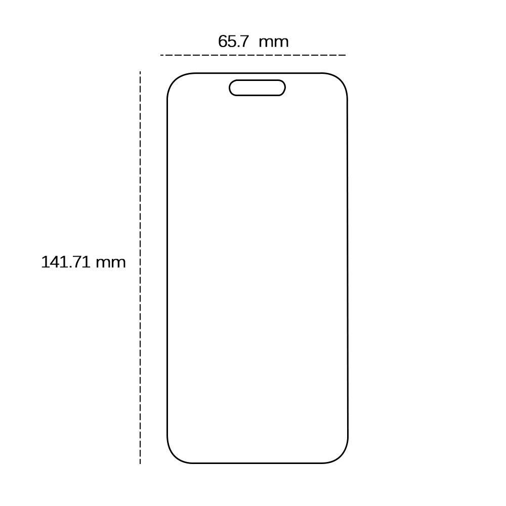 Tempered glass 2,5D for iPhone 15 Pro 6,1"