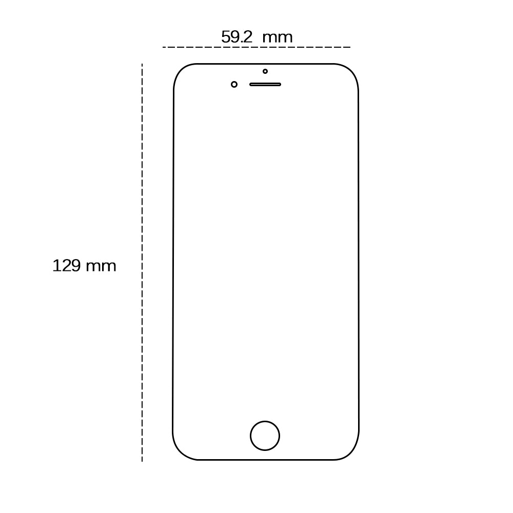 Tempered glass 2,5D for iPhone 6 / 6s