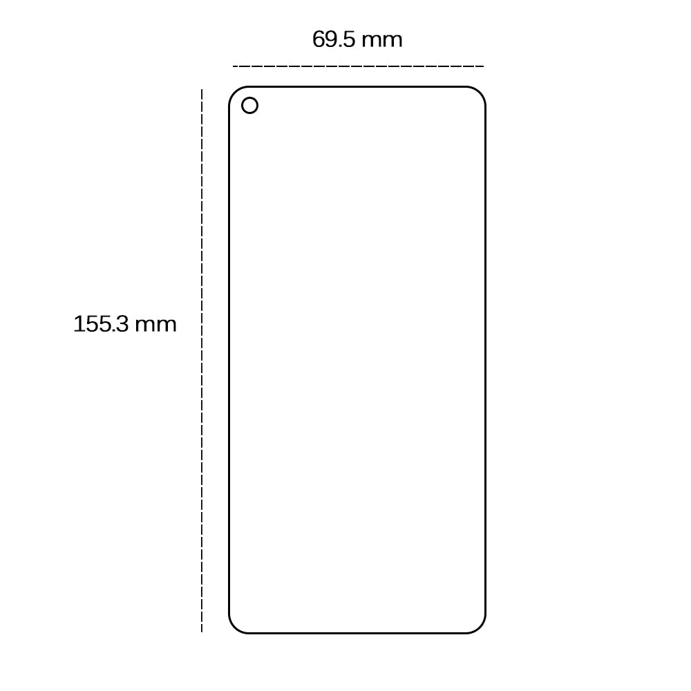 Tempered glass 2,5D for Realme 8 5G