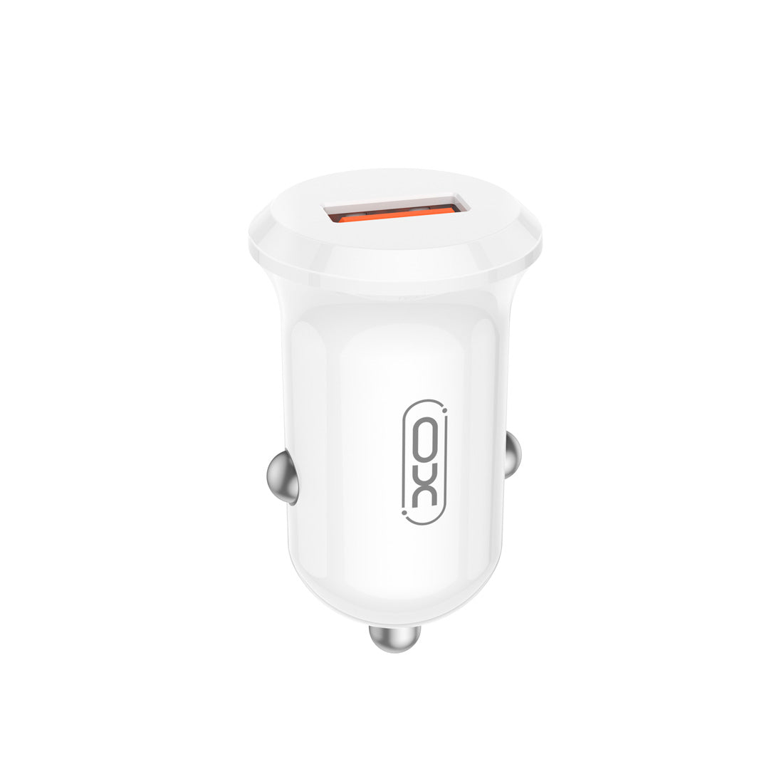 XO car charger CC68 18W QC 1x USB white