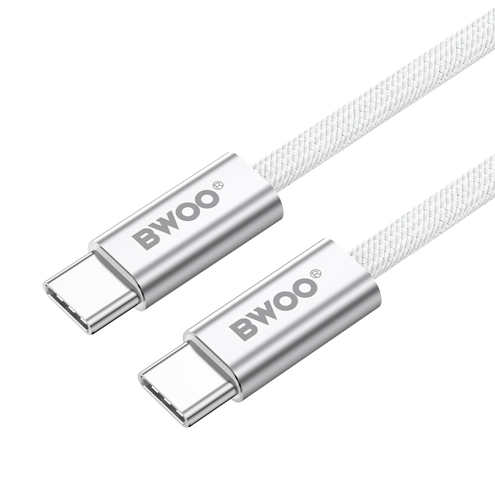 BWOO 240W braided cable USB-C - USB-C BO-X317C-C 1m white