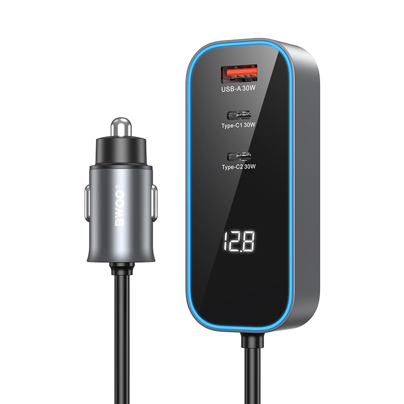 Chargeur voiture BWOO CC107 USB-C/USB-A 30W