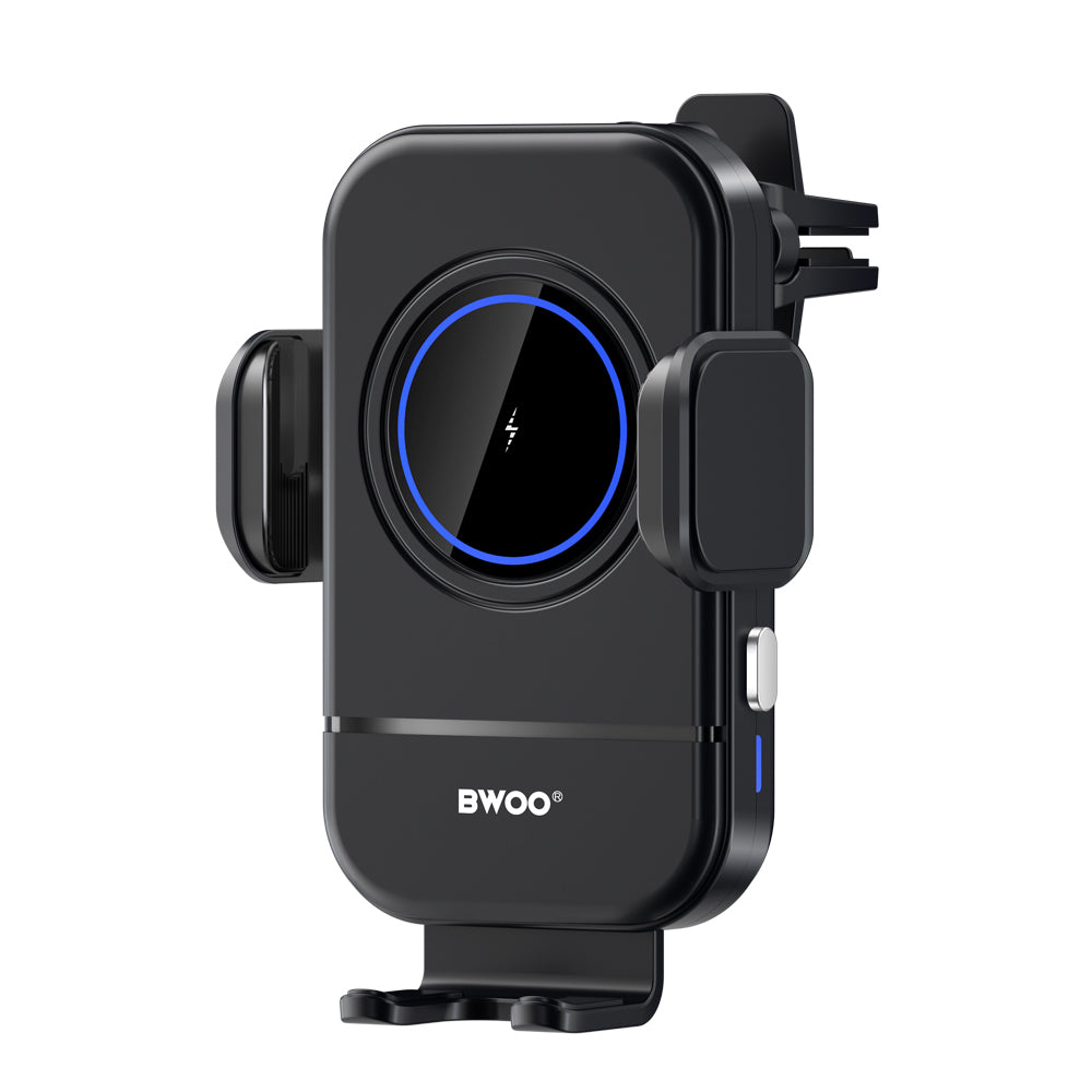 Support de voiture avec chargeur sans fil 15W BWOO ZJ137 — Serrage automatique 360°