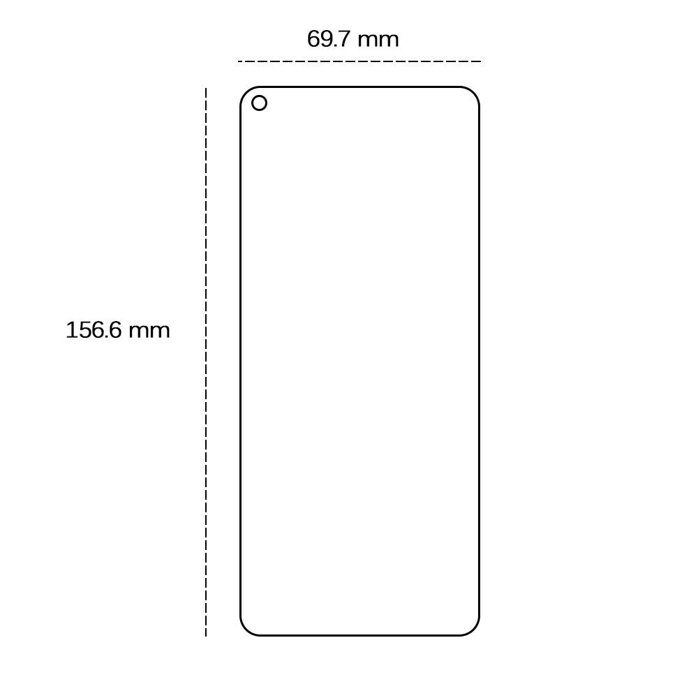 Tempered glass 2,5D for Samsung Galaxy A21 / A21s / A80 / Realme GT Neo 3T