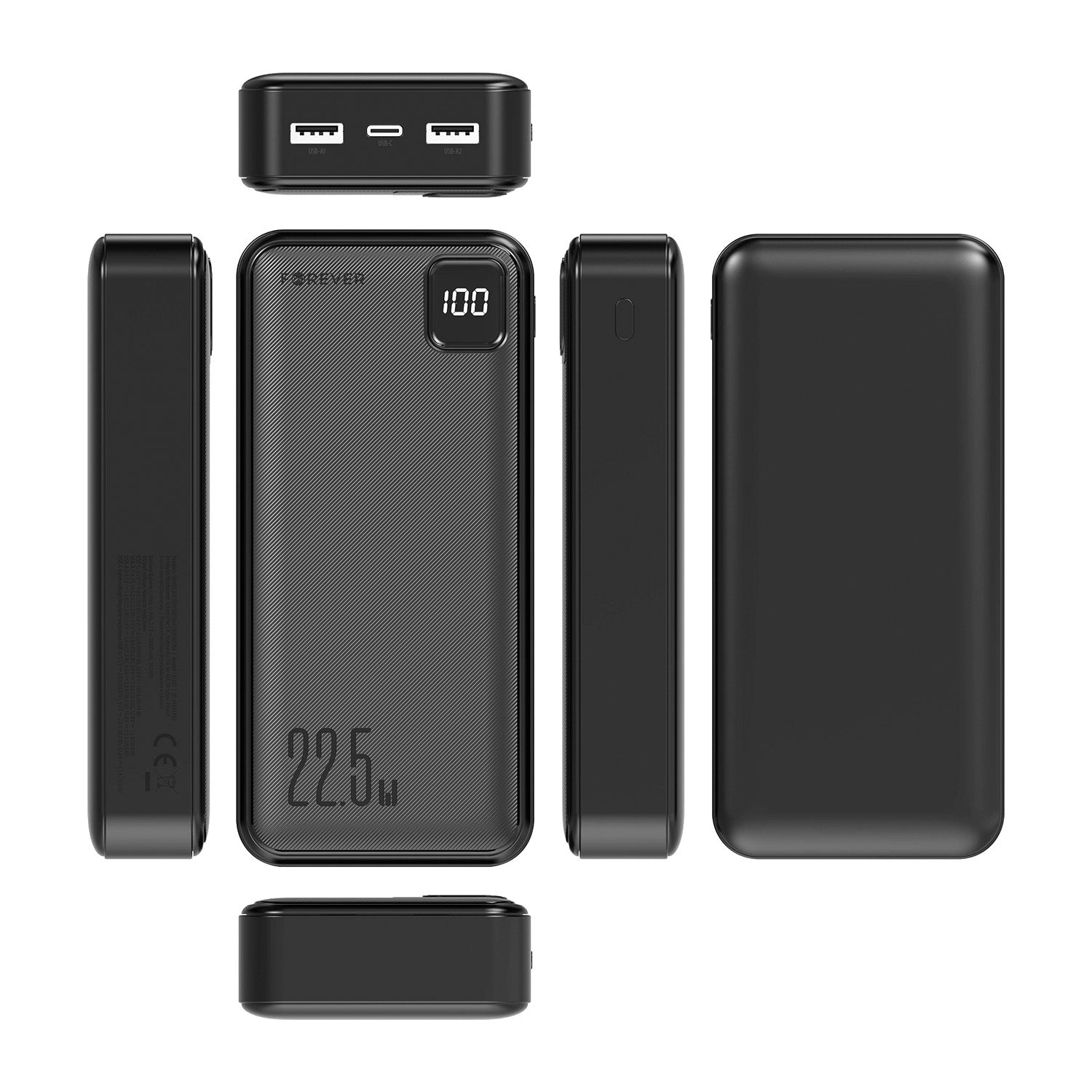 Chargeur Forever TB-300L PD QC 22,5W 20000 mAh noir