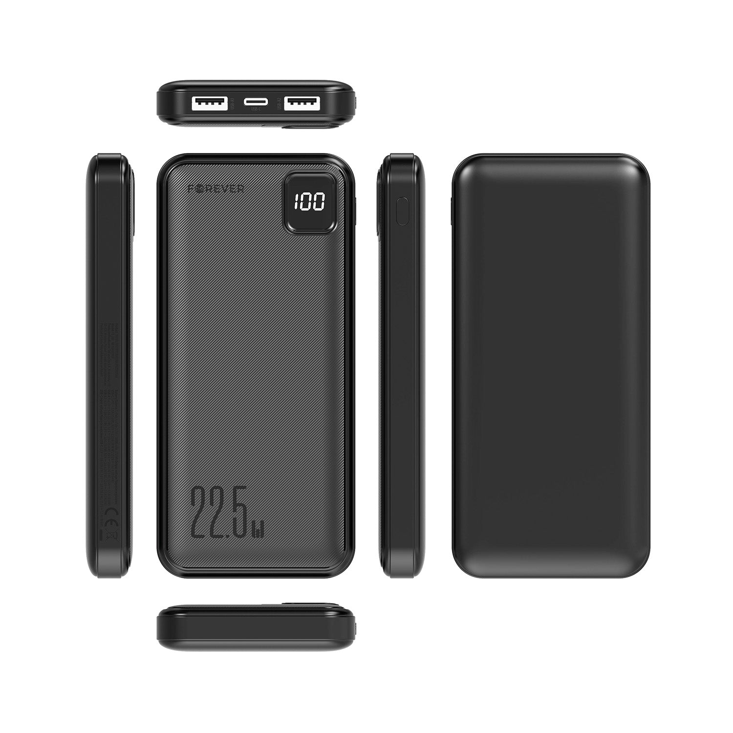 Forever power bank TB-300M PD QC 22,5W 10000 mAh black