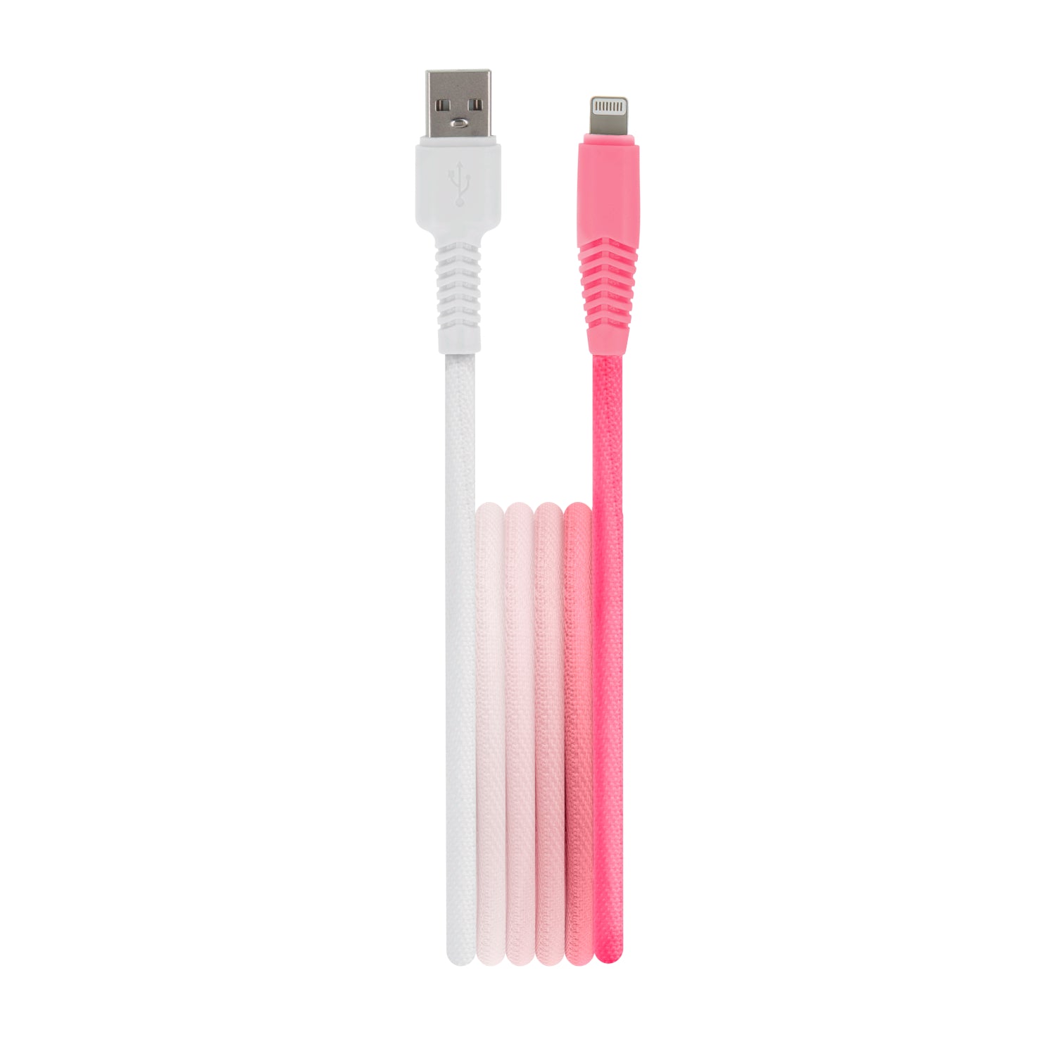 Setty cable USB - Lightning 1,5 m 2,4A KGA-L-1.52420 white-pink gradient