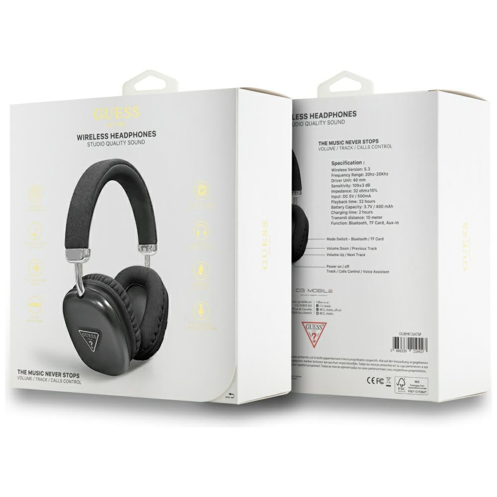 Guess wireless headphones BT METALLIC TRIANGLE LOGO black