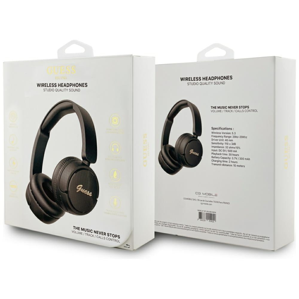 Guess wireless headphones BT SCRIPT METAL LOGO black