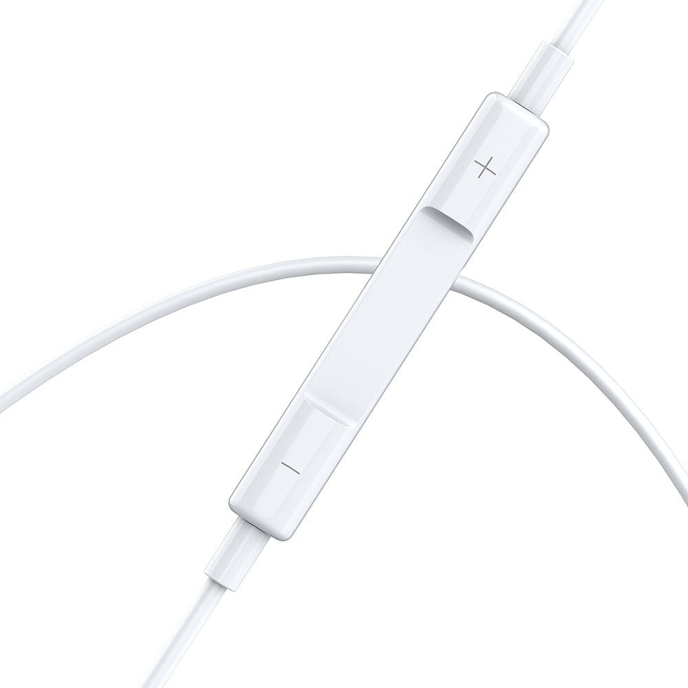 Écouteurs filaires BWOO Lightning avec contrôle de volume HF179 blanc