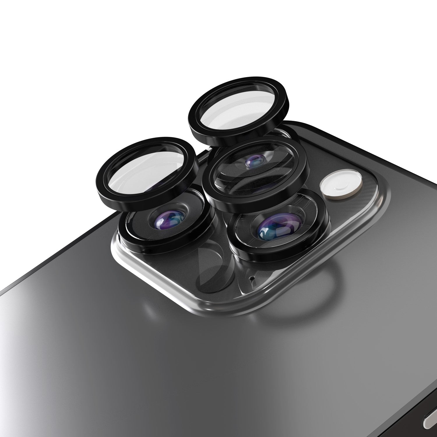 Verre Trempe Etteri Protecteur Lentille Camera iPhone 16 Pro/Max Noir