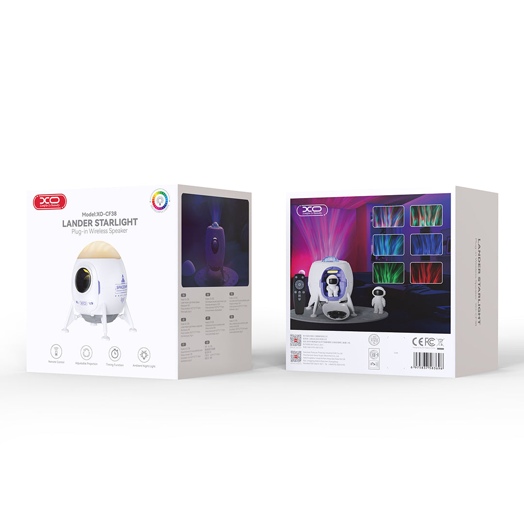 XO projector LED CF38 star and galaxy with Bluetooth speaker white