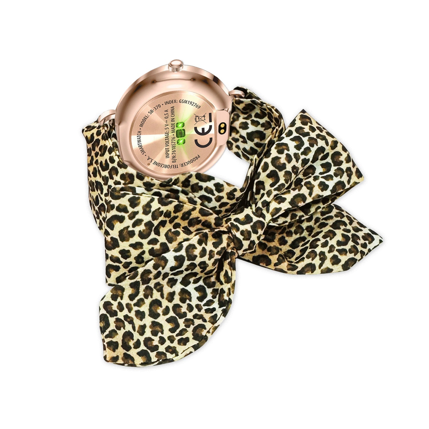 Forever Smartwatch Lucca SB-370 Rose Gold - Leopard Print
