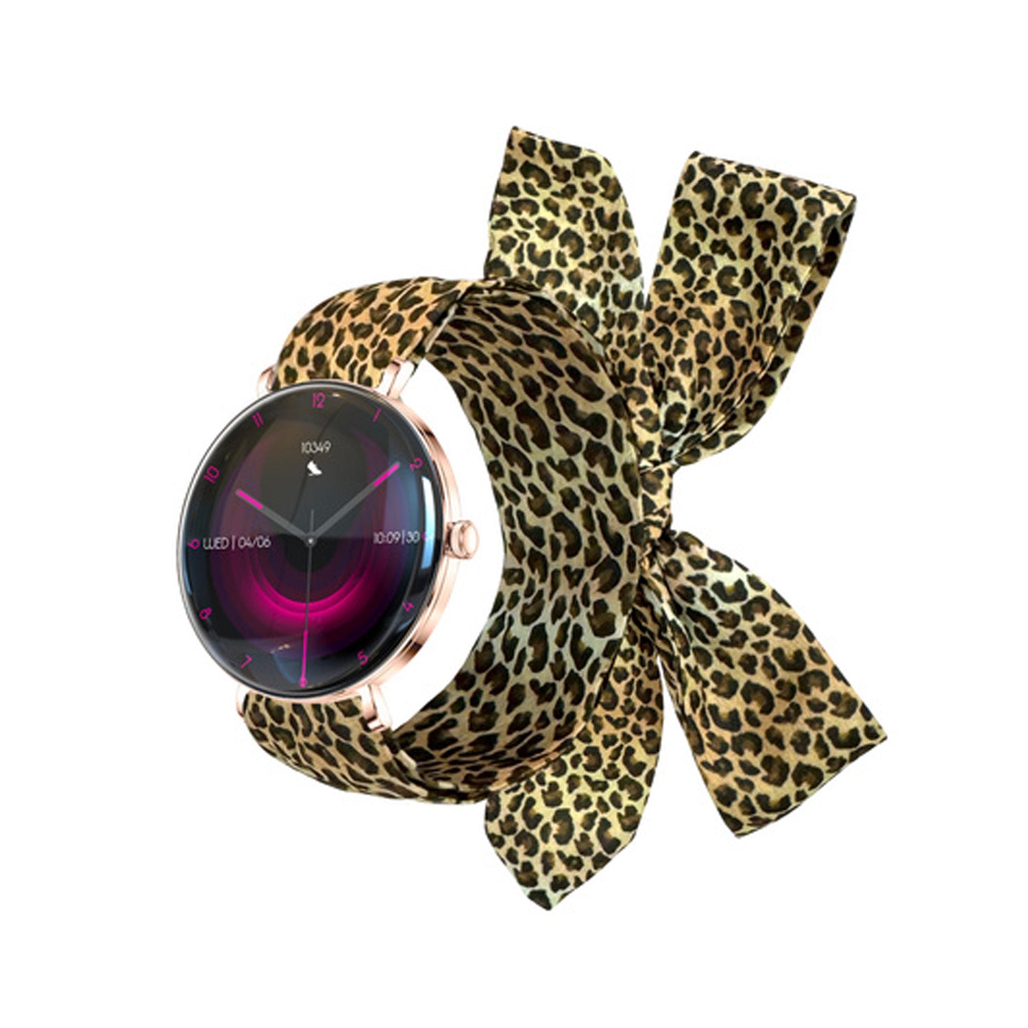 Forever Smartwatch Lucca SB-370 Rose Gold - Leopard Print
