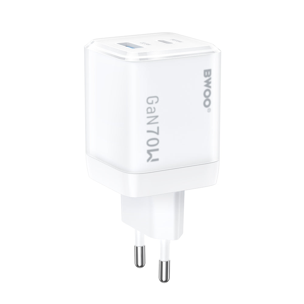 Chargeur mural BWOO GaN 70W USB-C + USB-A