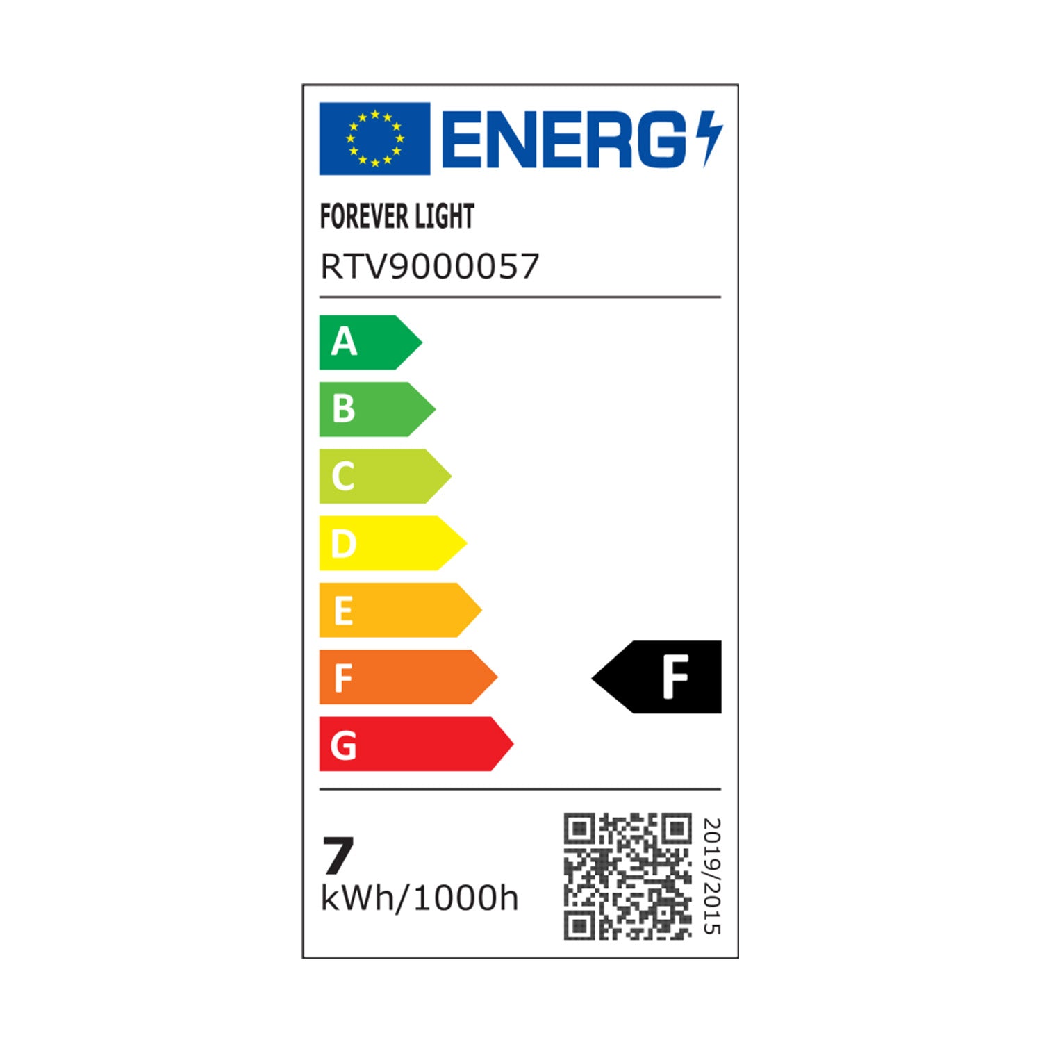 Ampoule LED GU10 38° 7.2W 585lm 4000K Classe F Forever Light