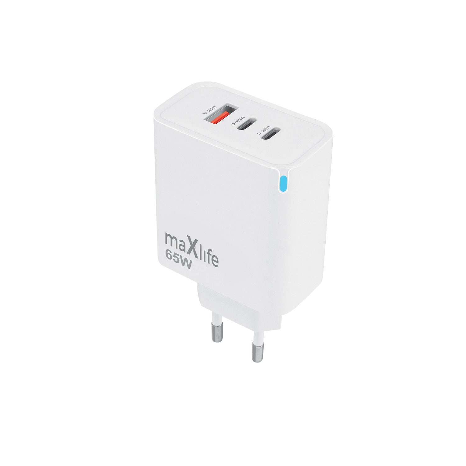Chargeur Maxlife 65W 2x USB-C 1x USB-A GaN