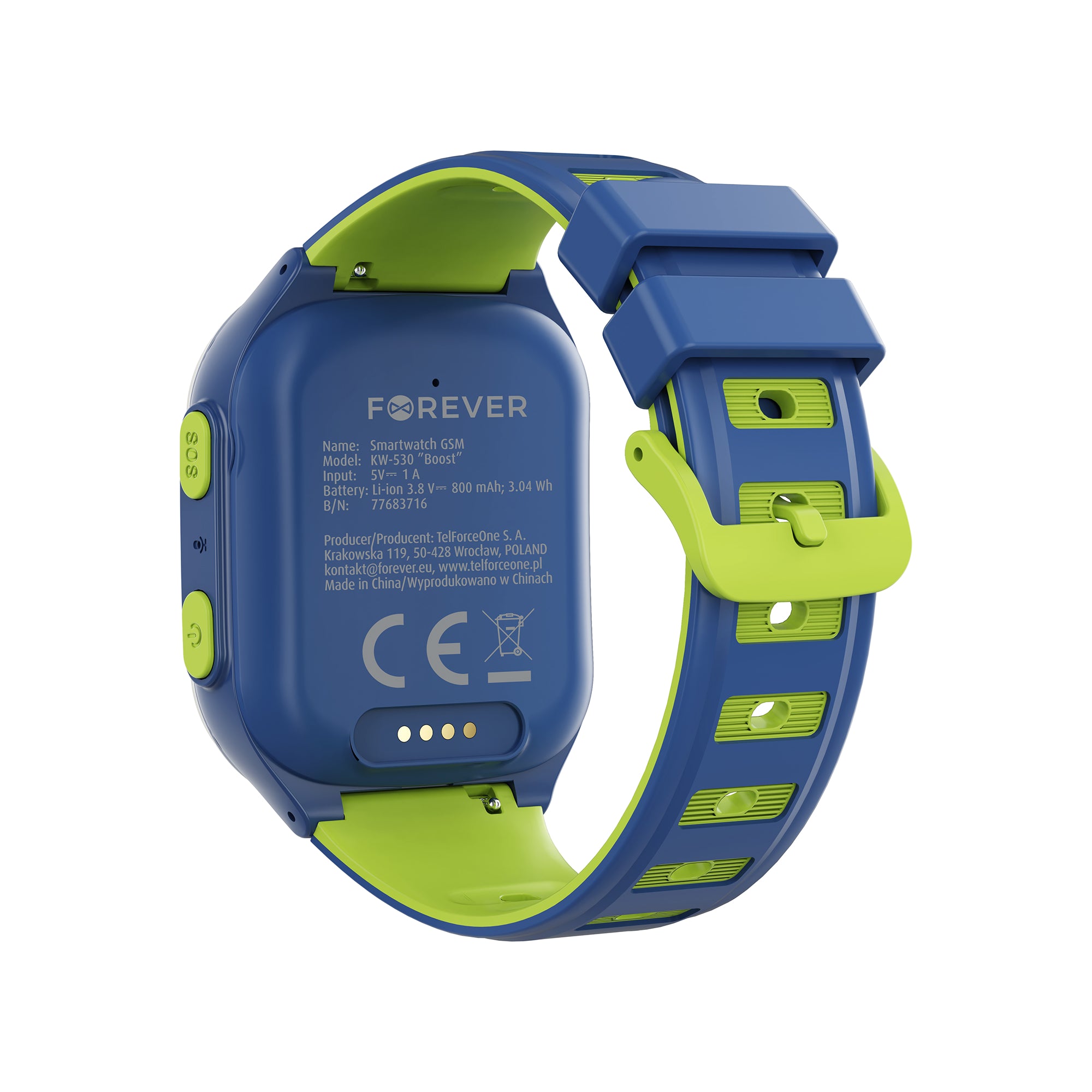 Montre connectée Forever Boost KW-530 GPS WiFi 4G enfant bleu