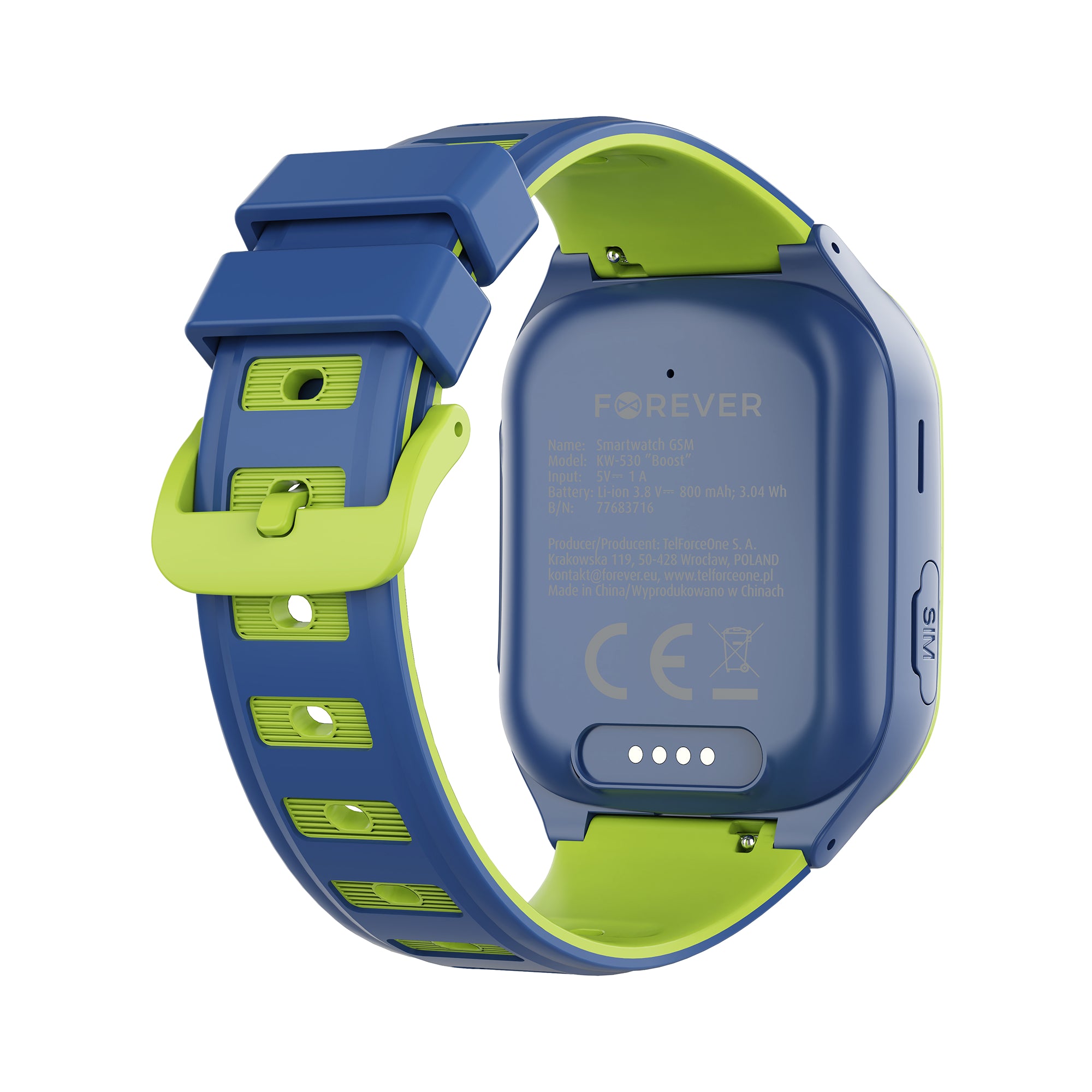 Montre connectée Forever Boost KW-530 GPS WiFi 4G enfant bleu