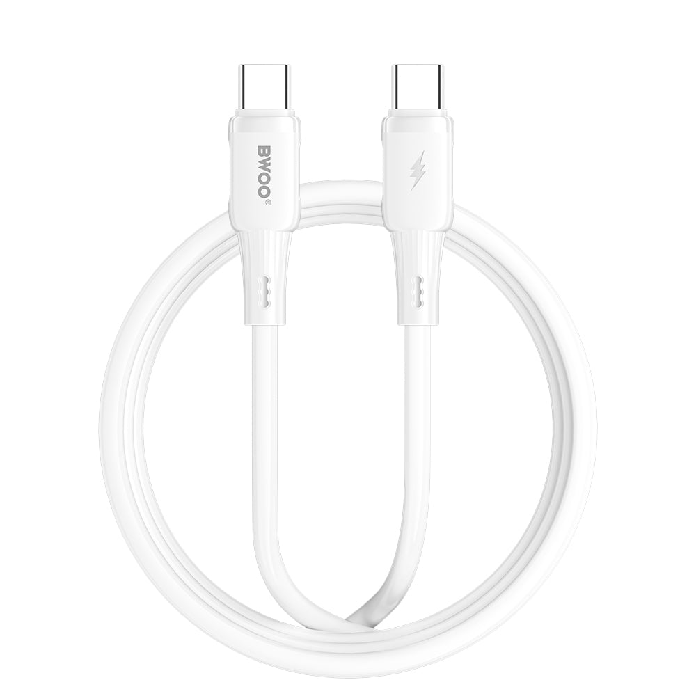 BWOO silicone cable X329CC 65W USB-C 1m white