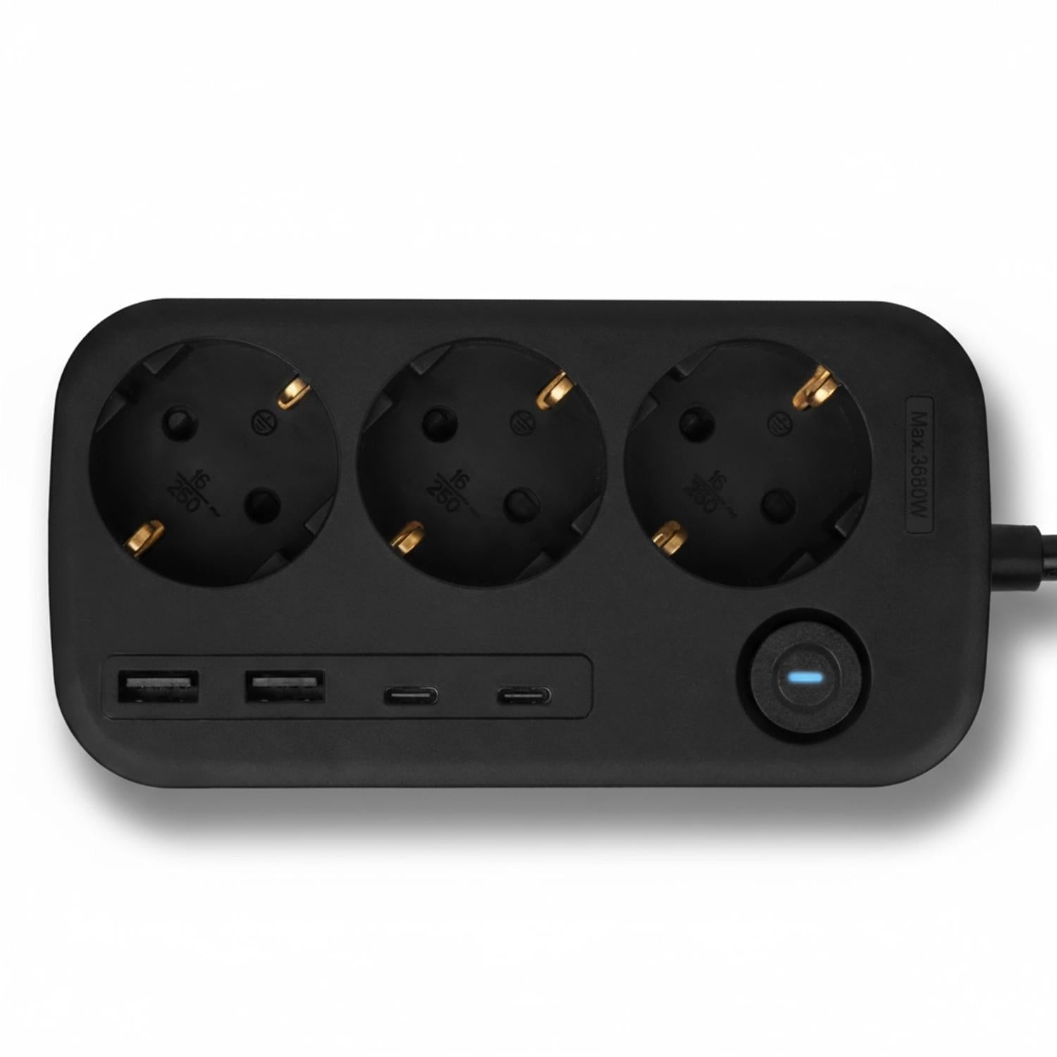 Huslog Power strip with phone holder HUS1056