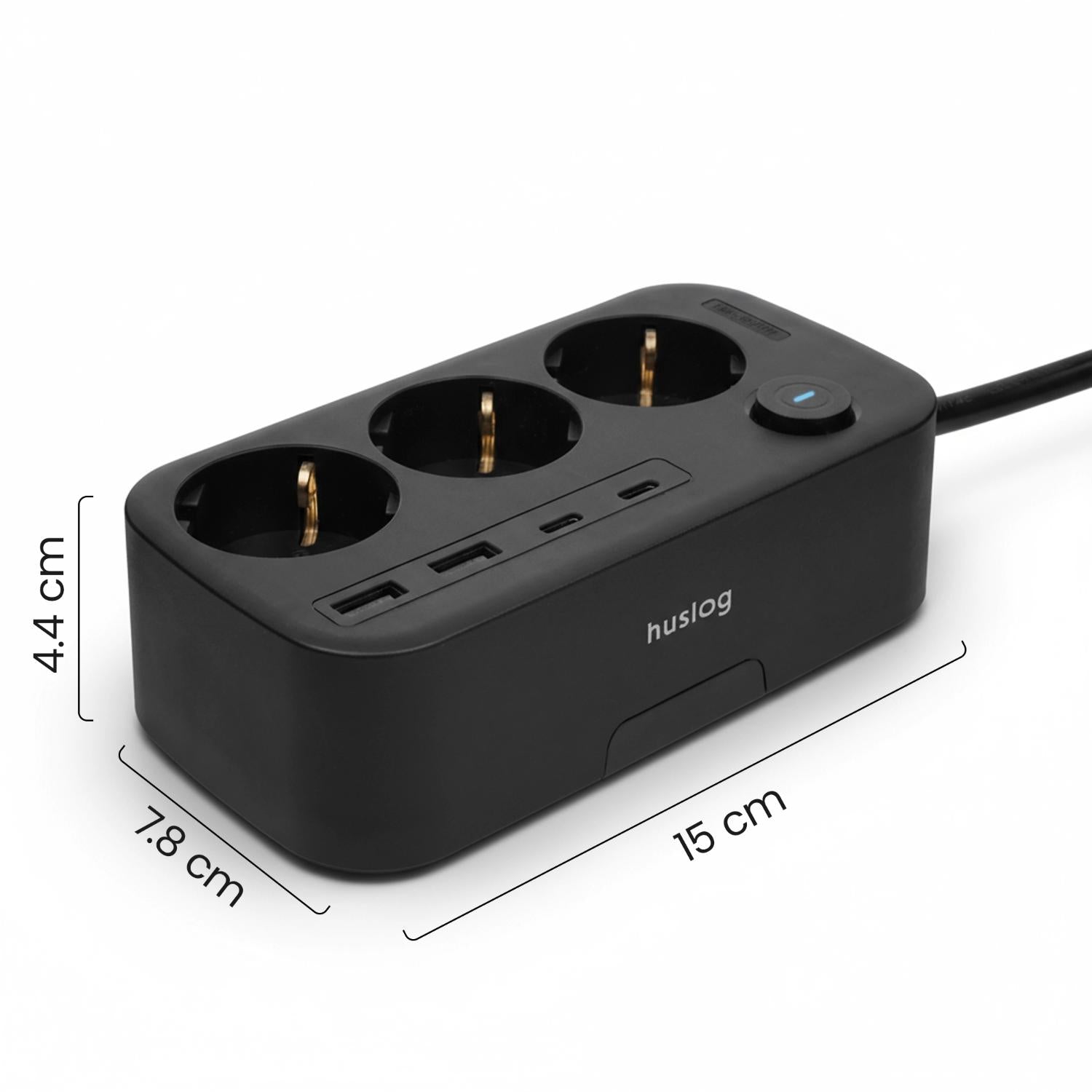Huslog Power strip with phone holder HUS1056
