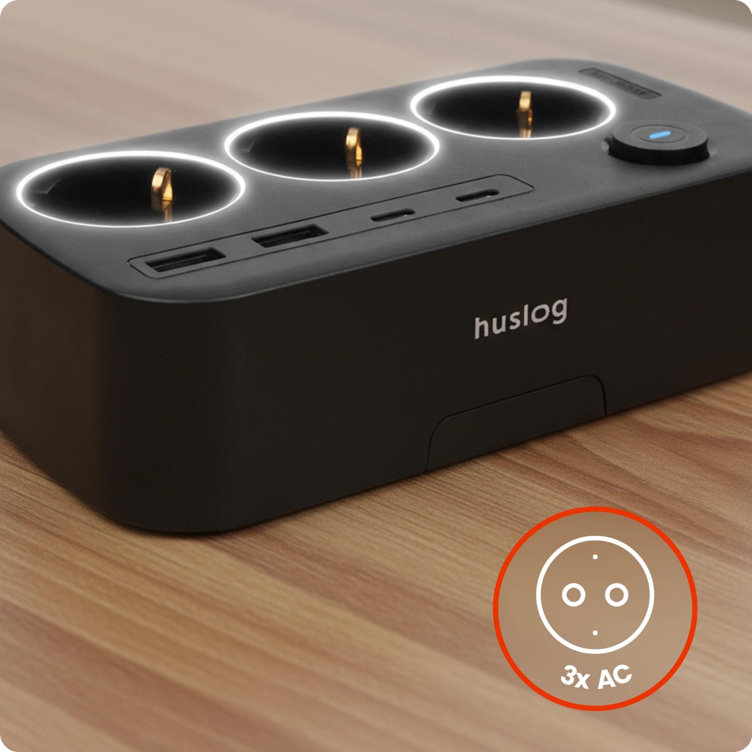 Huslog Power strip with phone holder HUS1056