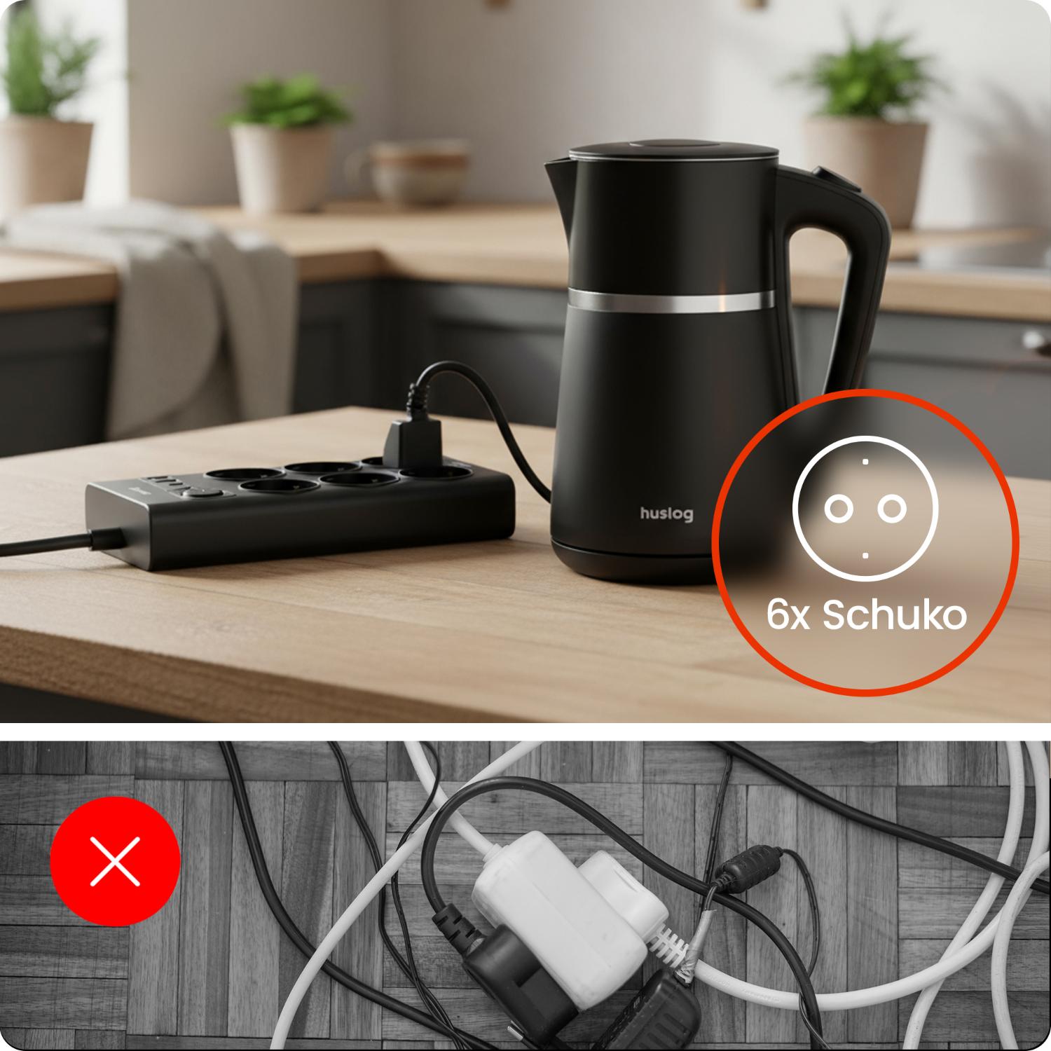Huslog Flat power strip