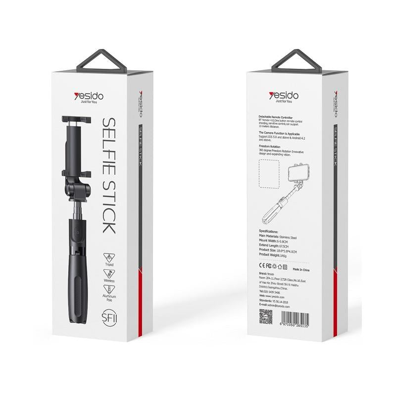 YESIDO SELFSTICK/TRIPOD BT SF11+ PILOT BLACK