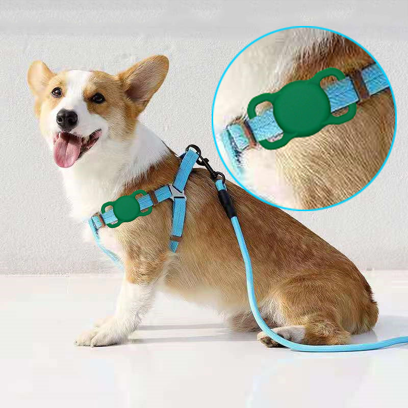 AIRTAG CASE FOR COLLAR/BELT/SUSPENDERS GREEN