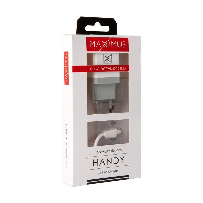 WALL CHARGER MAXXIMUS HANDY 1A + MICRO USB