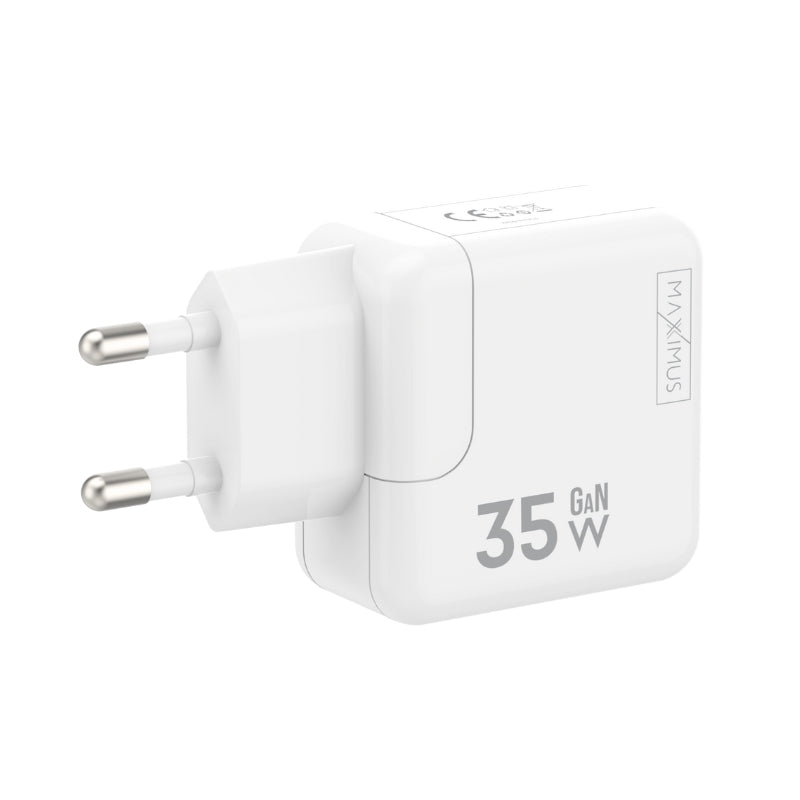 Chargeur mural Maxximus MX Burst GaN 35W — 2x USB-C