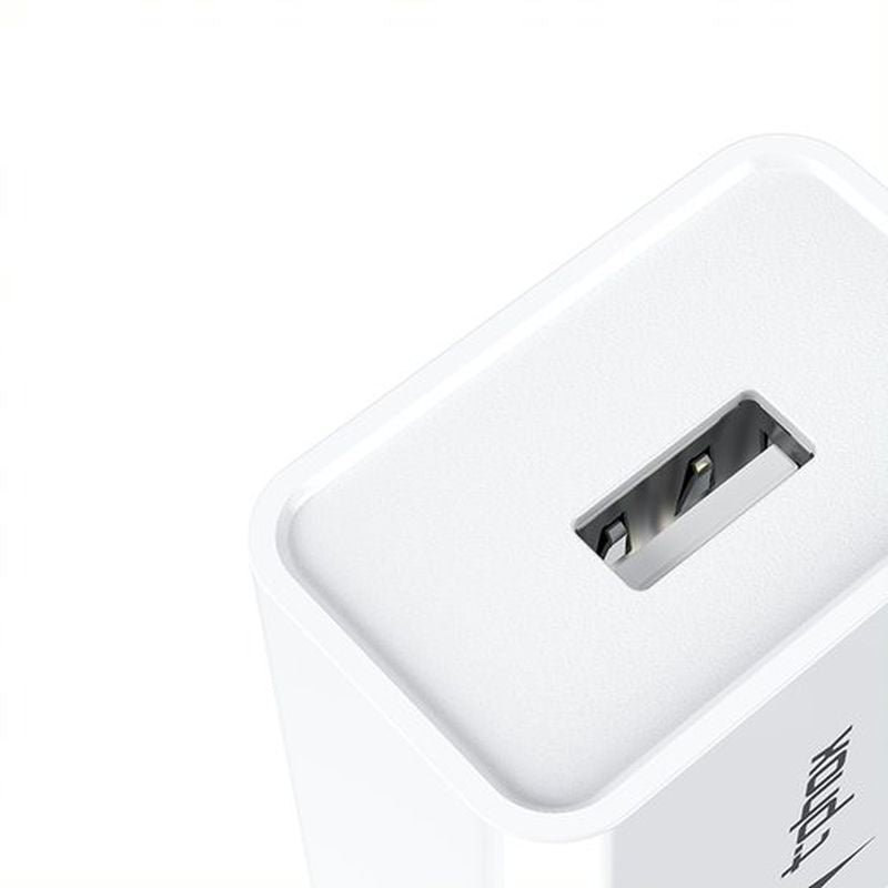 WALL CHARGER T-PHOX MINI-EU LIGHTNING WHITE 1.2M 2.4A