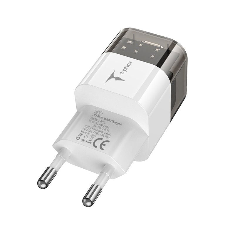 T-PHOX WALL CHARGER T-PP10 20W USB-C BLACK