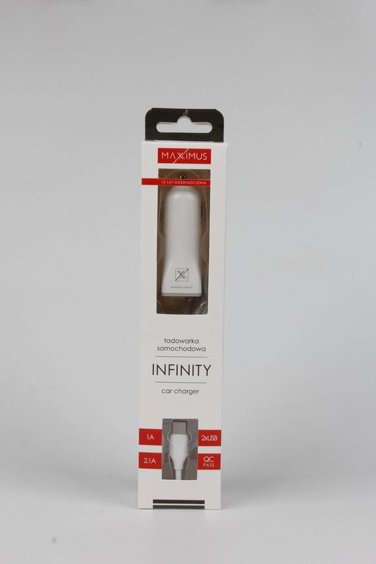 Car charger Maxximus Infinity 2.1A  Type-C, 2xUSB