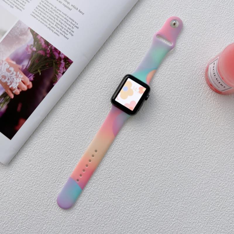 SILICONE STRAP SMARTWATCH 22MM RAINBOW